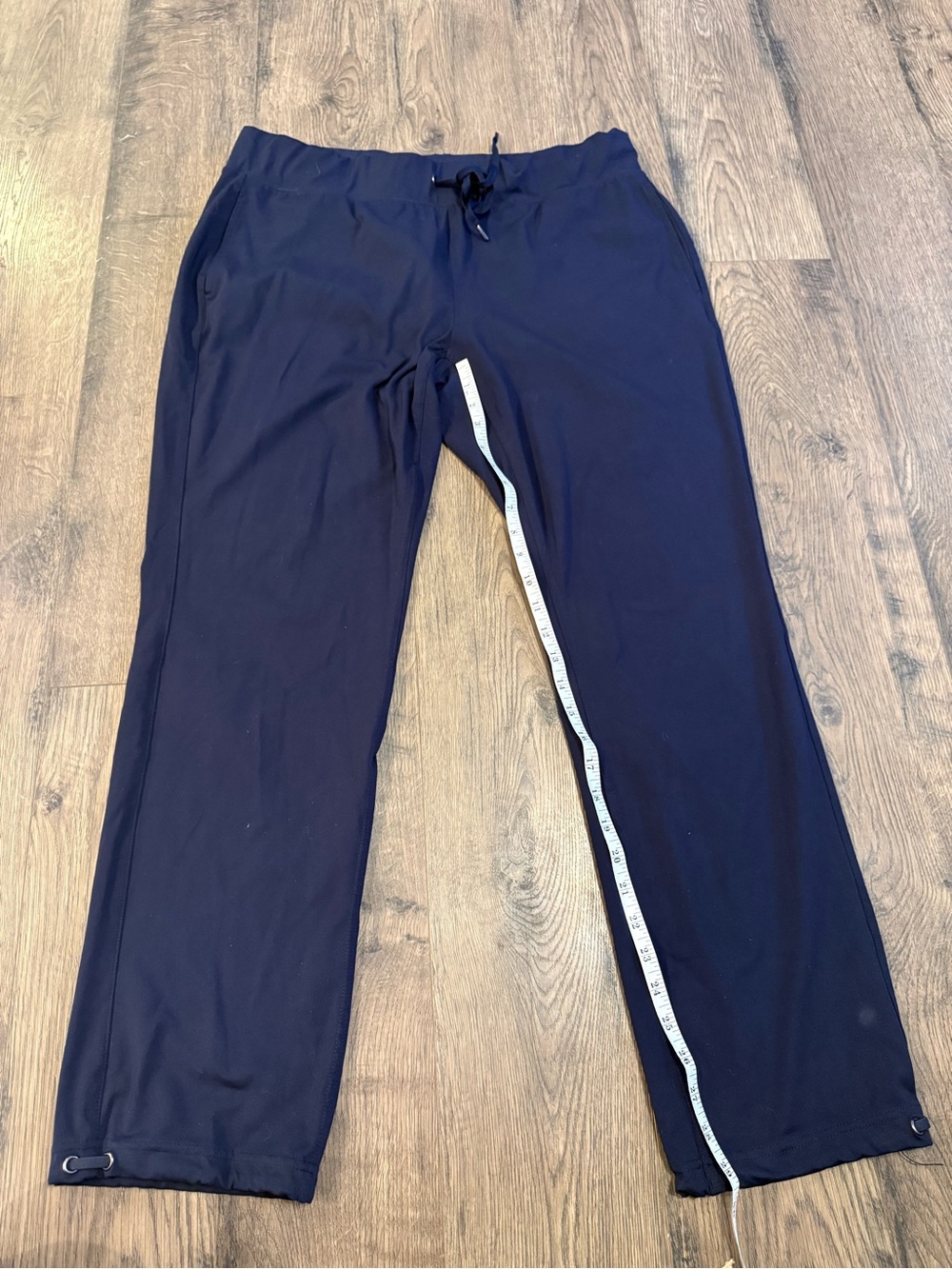 Velocity Black Drawstring Track Pants with Ankle Tabs